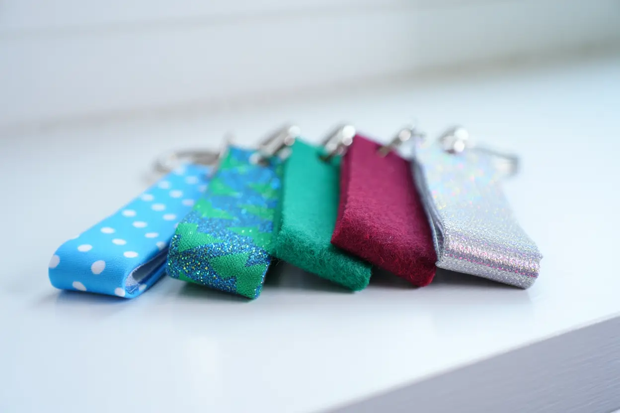 Çeşitli kumaş anahtarlık modelleri