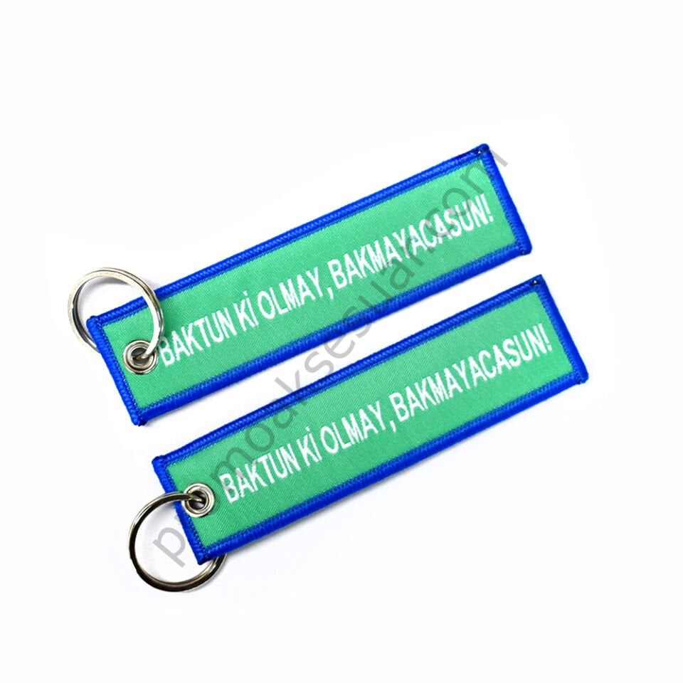 Logo Baskılı Kumaş Anahtarlık