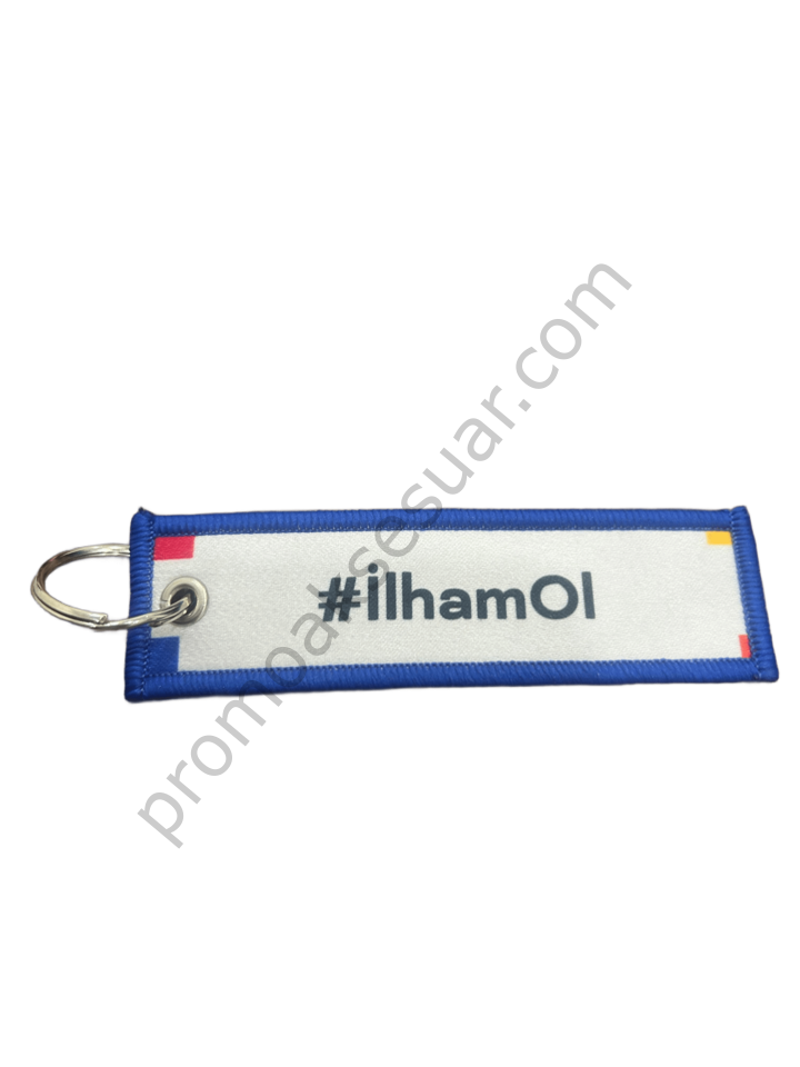 İlham ol sloganlı kumaş anahtarlık