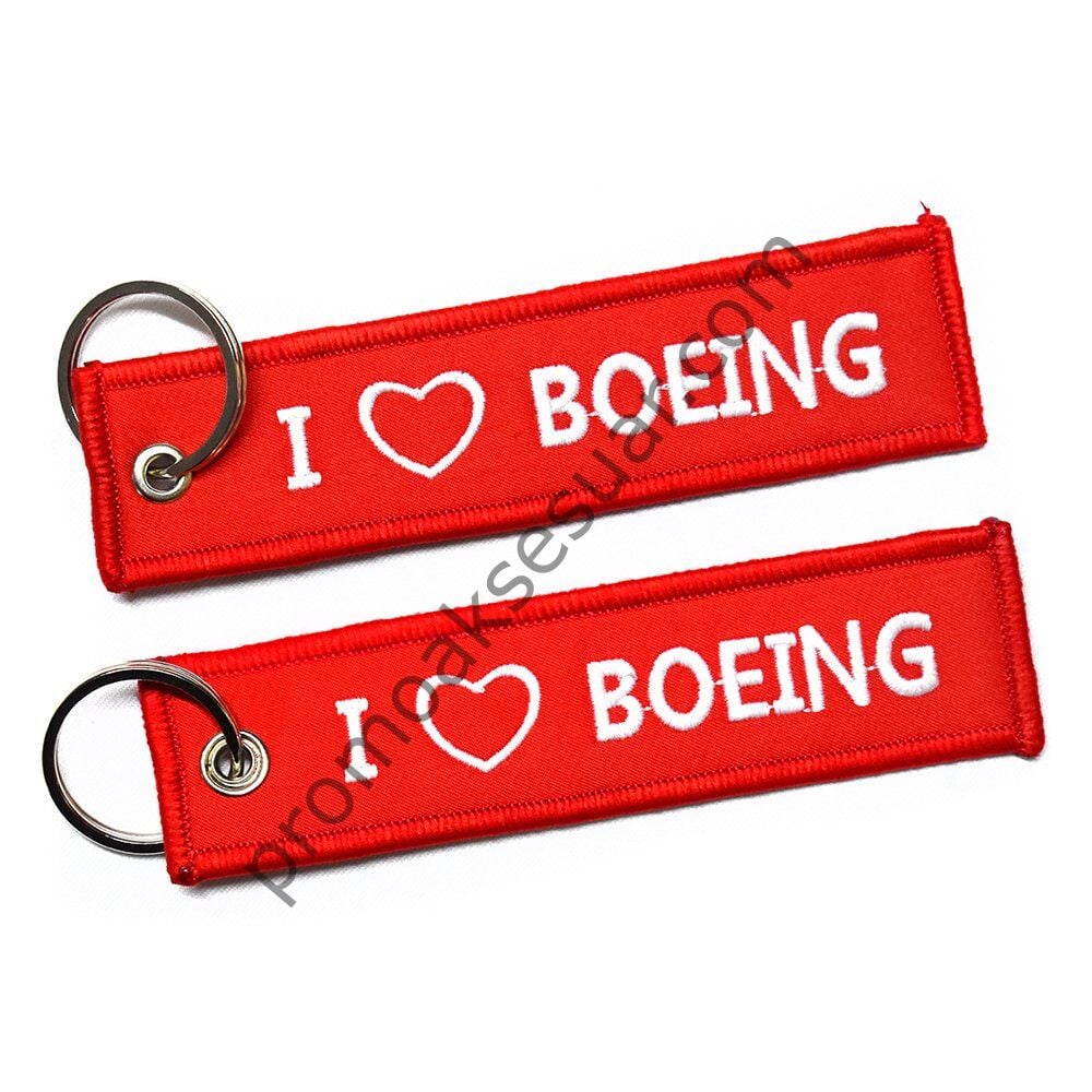Kumaş Anahtarlık - Boeıng Baskı Detaylı