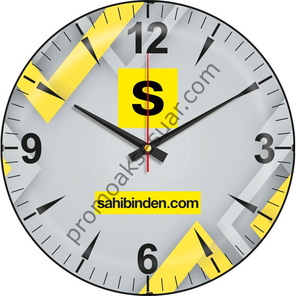 V30-528-B Bombe Cam Duvar Saatleri