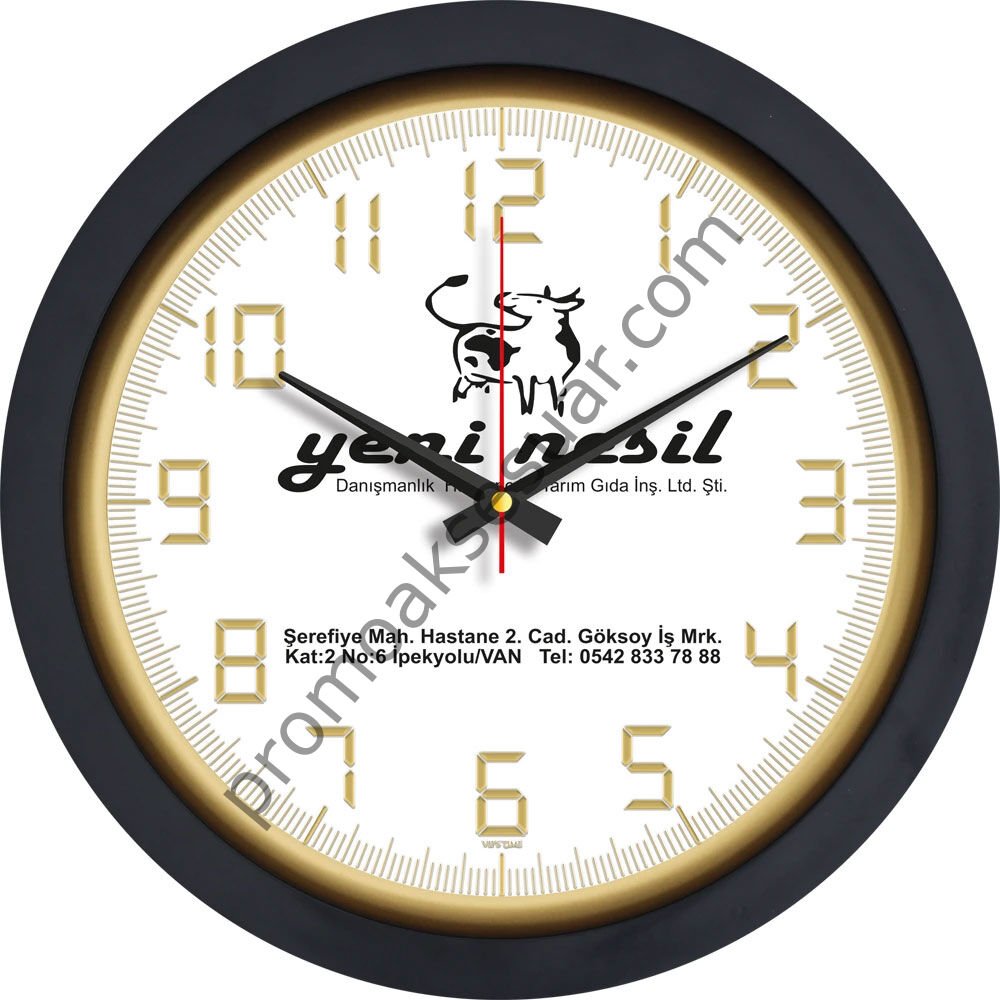 V30-546-SV Plastik Duvar Saatleri