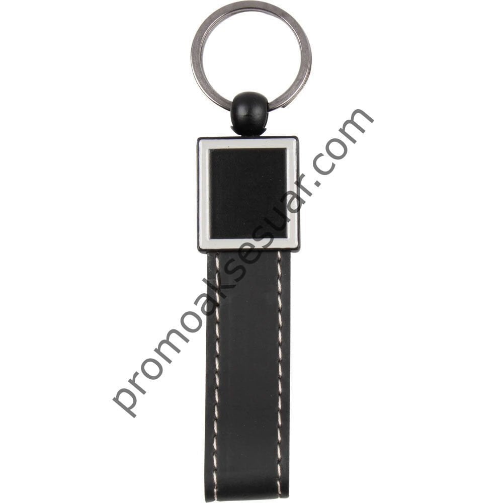 firma baskılı siyah promosyon anahtarlık